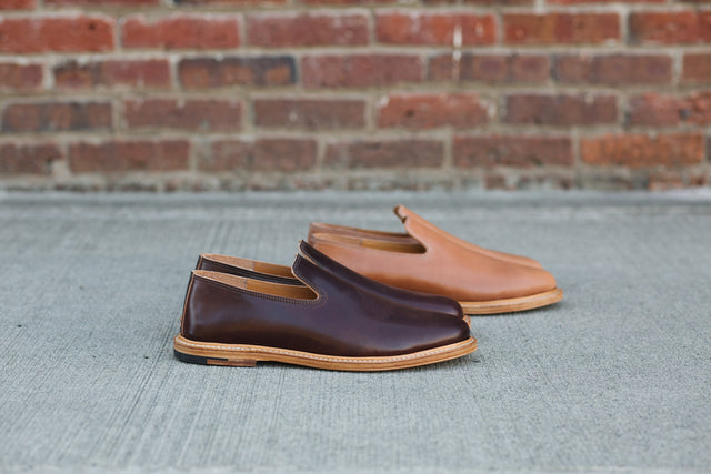 Slipper in Colour 4 & Natural Shell Cordovan - VIBERG