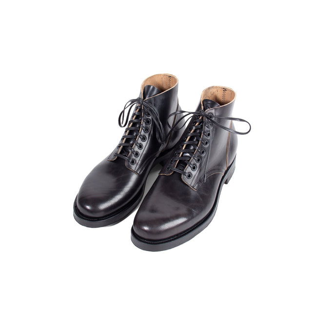 N1 Boot - Black Teacore Vacchetta Lucida - VIBERG
