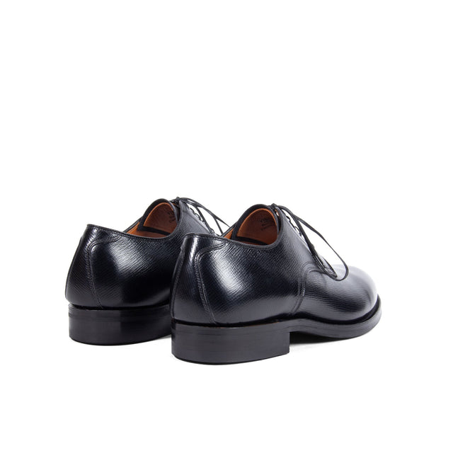 Navvy Cut Shoe - Black Alcazar Calf - VIBERG