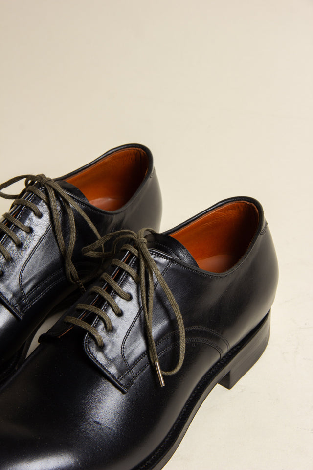 Navvy Cut Shoe - Nero Kangaroo - VIBERG
