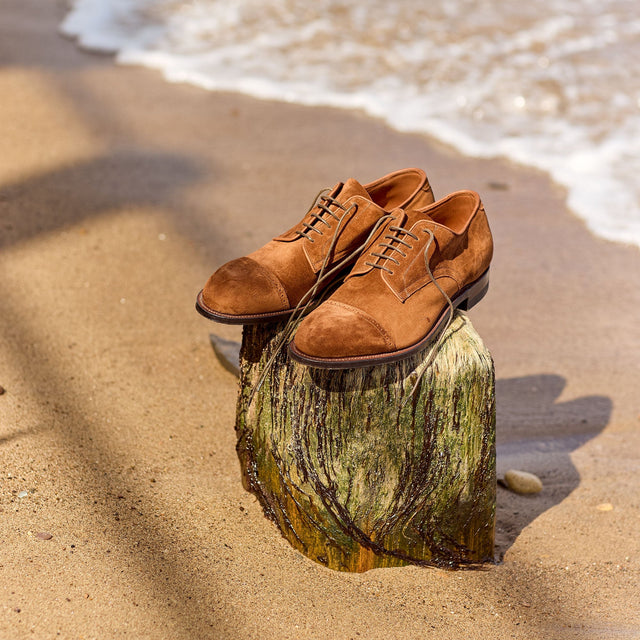Navvy Cut Shoe - Polo Brown Janus Calf Suede - VIBERG
