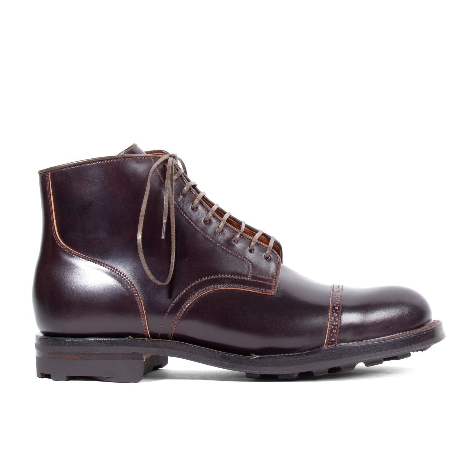Viberg Dress Boots | Navvy Boot™ Mahogany Boxboard Cordovan – VIBERG