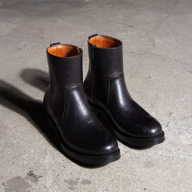 Side Zip - Black Teacore Vacchetta Lucida - VIBERG