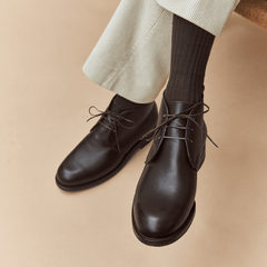 Side Zip Dark Brown Washed Horsehide – VIBERG