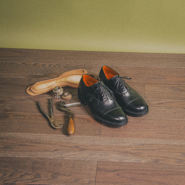 Bastion Oxford - Black French Calf - VIBERG