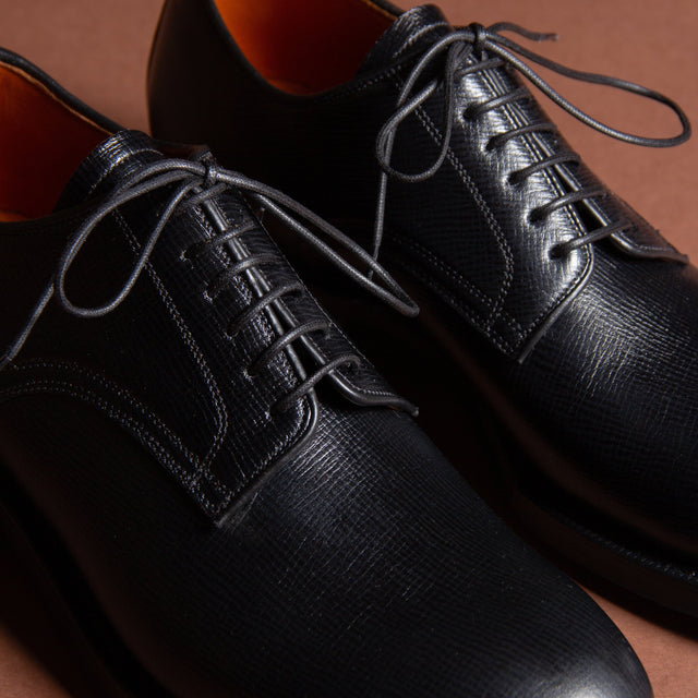 Navvy Cut Shoe - Black Alcazar - VIBERG