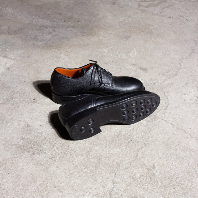 Navvy Cut Shoe - Black Tanganiyka - VIBERG