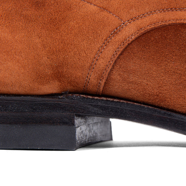 Navvy Cut Shoe - Polo Brown Janus Calf Suede - VIBERG