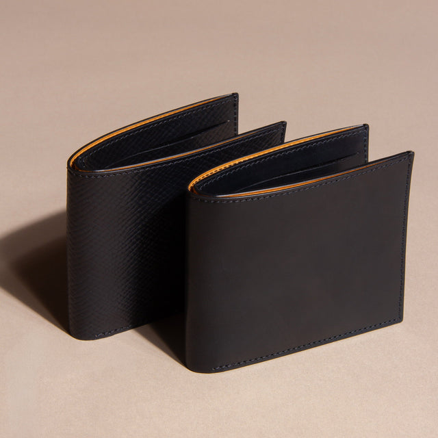 Viberg Billfold - Dark Cognac Hatchgrain Shell Cordovan - VIBERG